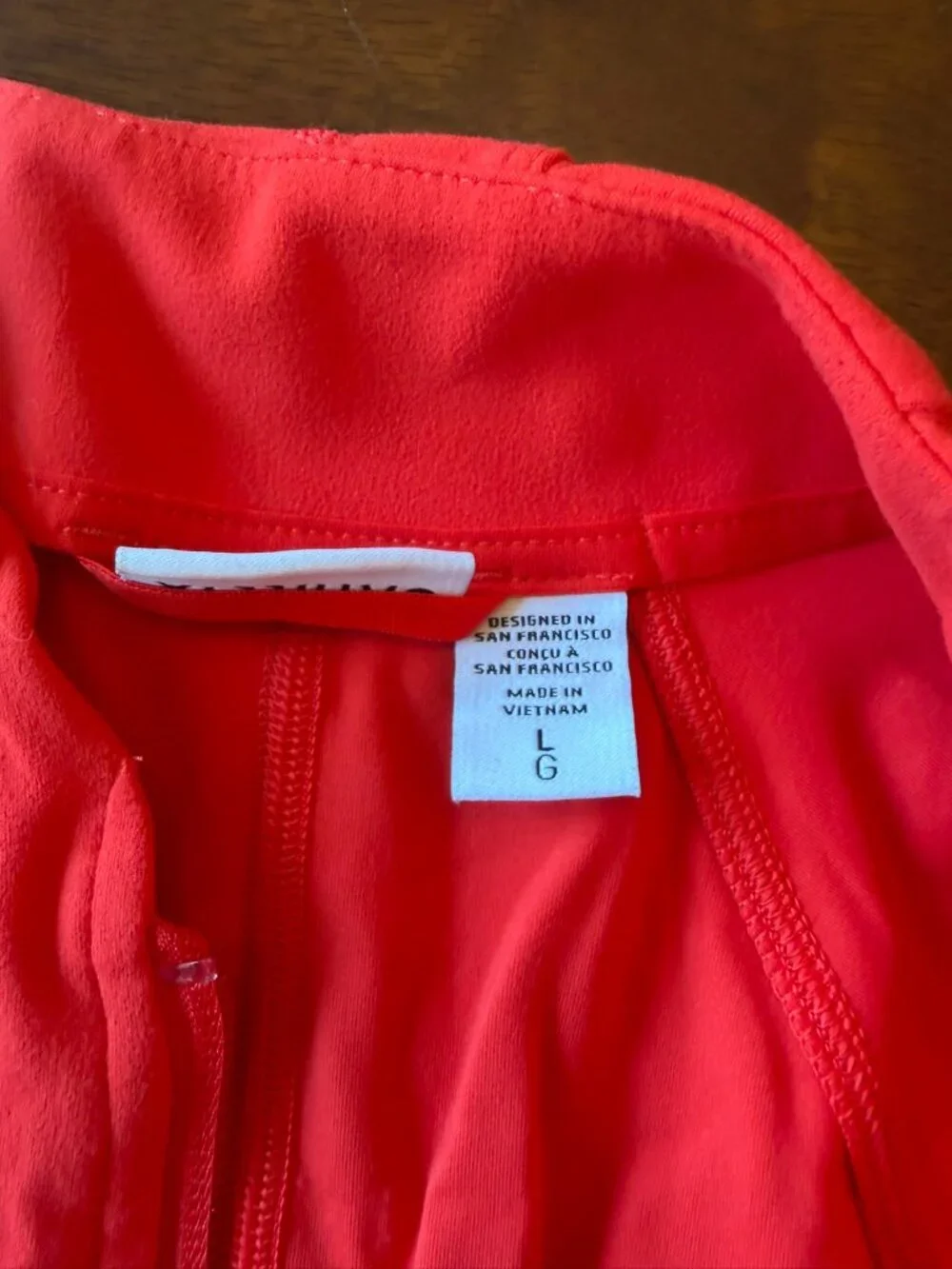 Athleta Salutation Crop Jacket Punch Red NWT Size L Zip Pockets $109